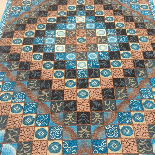 روفرشی سوپر گلشن یزد دو شانل کد ۰۵ با رنگ بندی فیروزه ای و سرمه ای و زرشکی (۶ و ۱۲ متری)