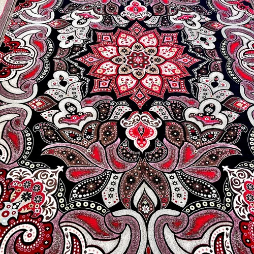 روفرشی سوپر گلشن یزد دو شانل کد ۰۴۲ با رنگ بندی گلی و سرمه ای (۶ و ۱۲ متری)